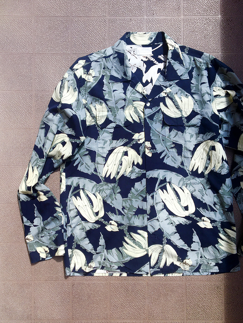 OLD JOE - INDIGO HAWAIIAN SHIRTS WACKO MARIA phigvel キューバ シャツ 高級クリーニング済み_画像1