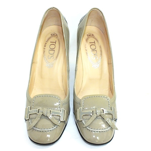 期間限定30％OFF! TOD'S トッズ エナメル ヒール パンプス ＃35 1/2 約