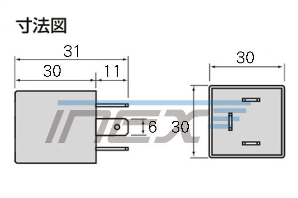 A31 セフィーロ [S63.9-H6.7] ハイフラ防止ICウインカーリレー 3ピンタイプ 3pin IC01_画像2