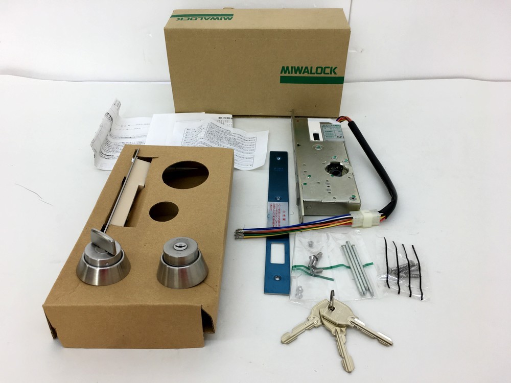 ○【同梱A】【60】未使用品 MIWA U9AL3M-1 電気錠 キー3本付き 本締