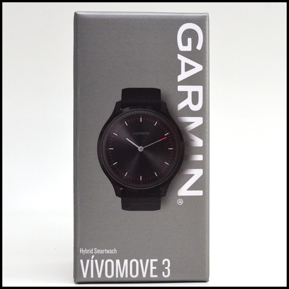 未使用 GARMIN Vivomove3 スマートウォッチ ブラック 健康モニタリング コネクテッドGPS Suica対応機種 ガーミン 