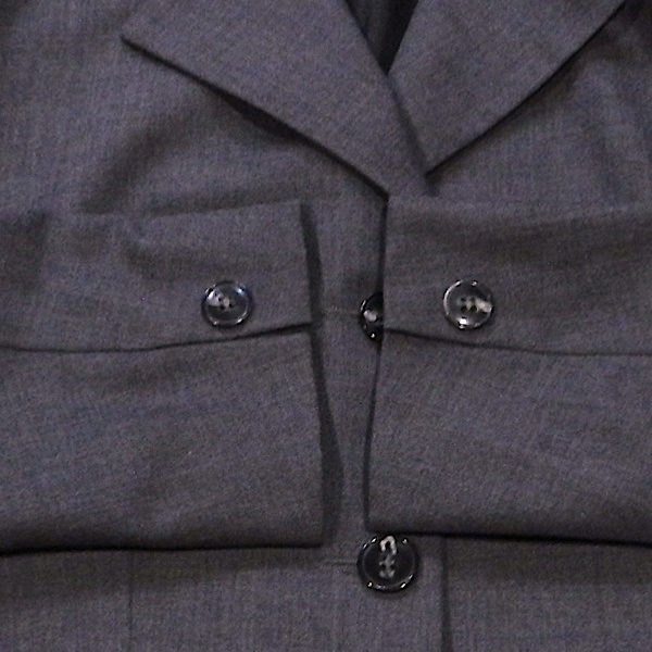 agnes b. PARIS Agnes B Париж s90\'s старый бирка дизайн платье блейзер tailored jacket серый S ~ M