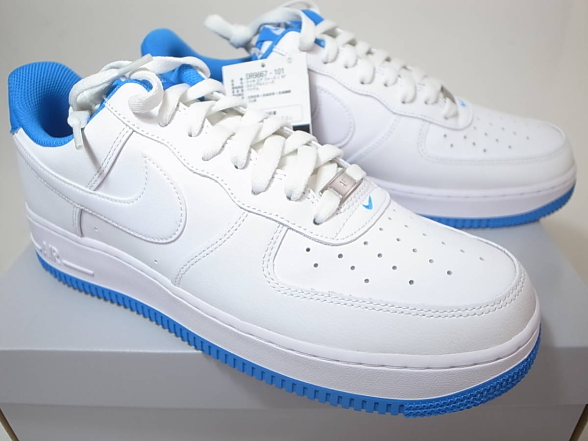 送料無料 即決】NIKE AIR FORCE 1 '07 WHITE/WHITE-LT PHOTO BLUE 29cm