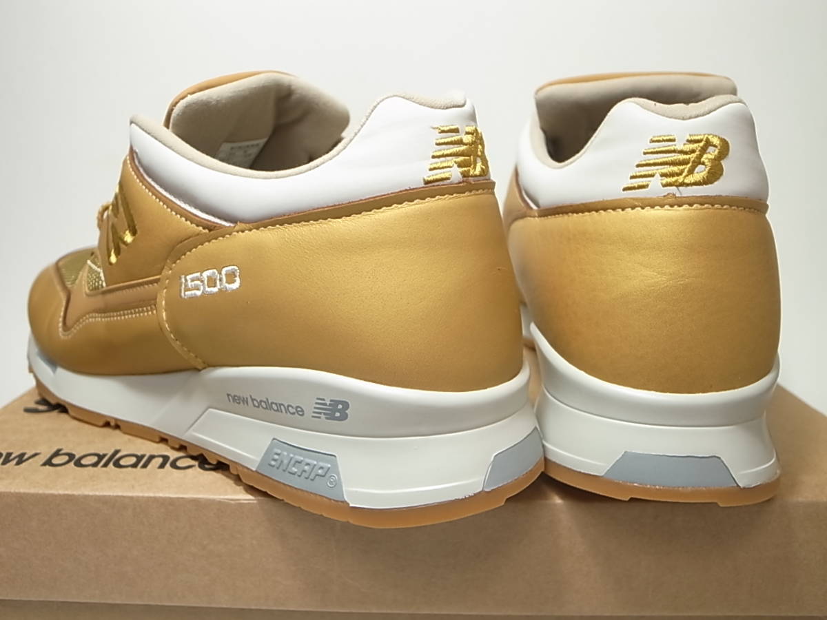 【送料無料 即決】日本未発売 NEW BALANCE UK製 M1500MET 28cm US10 新品 メタリックゴールド金 METALLIC GOLD MADE IN ENGLANDイギリス製_画像4