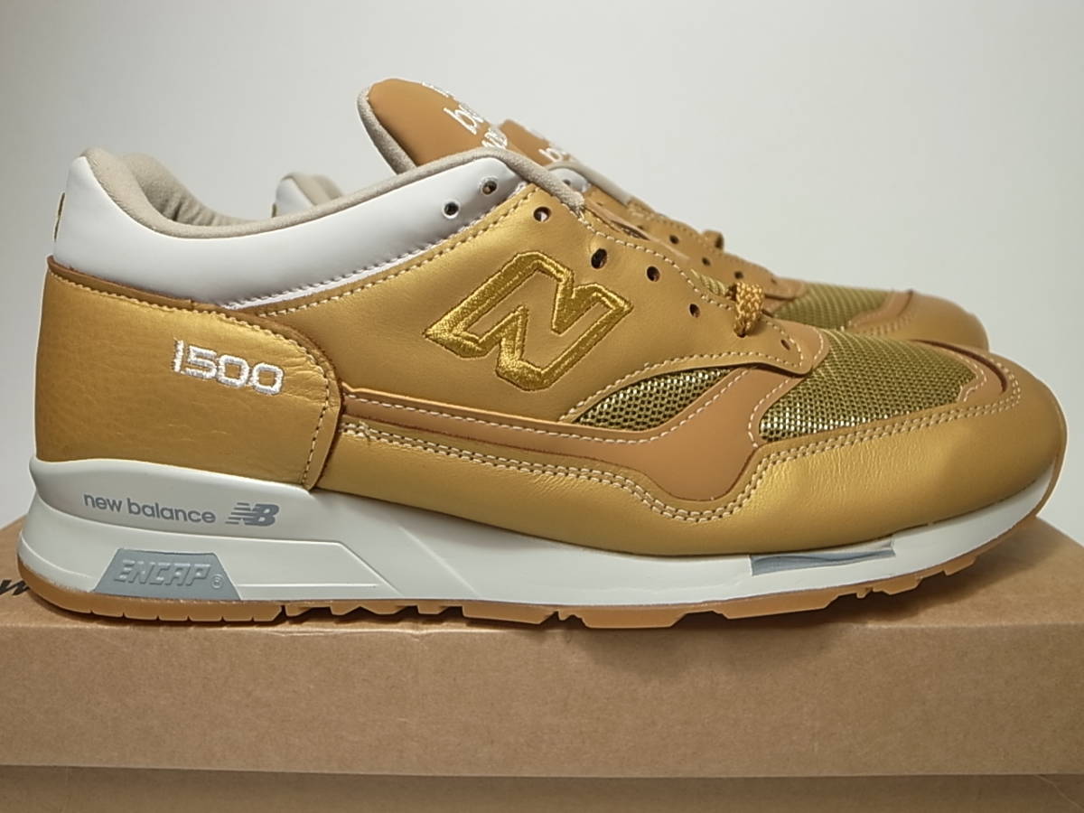 【送料無料 即決】日本未発売 NEW BALANCE UK製 M1500MET 28cm US10 新品 メタリックゴールド金 METALLIC GOLD MADE IN ENGLANDイギリス製_画像3