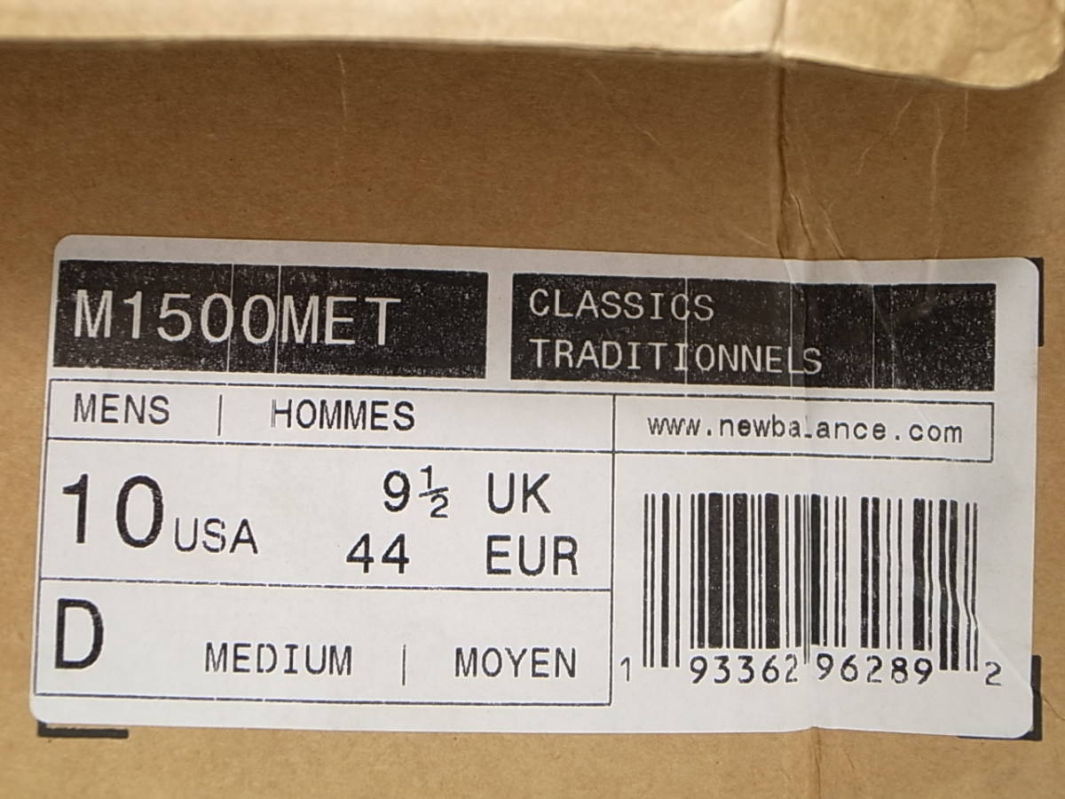 送料無料 即決】日本未発売 NEW BALANCE UK製 M1500MET 28cm US10 新品