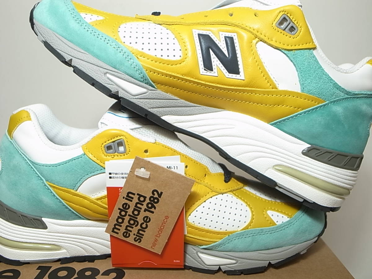 【送料無料 即決】SNS x NEW BALANCE UK製 M991SNS 27cm US9新品 SNEAKERSNSTUFF別注 SECRET COLORWAY 名作カラーMINT BLUE YELLOW限定