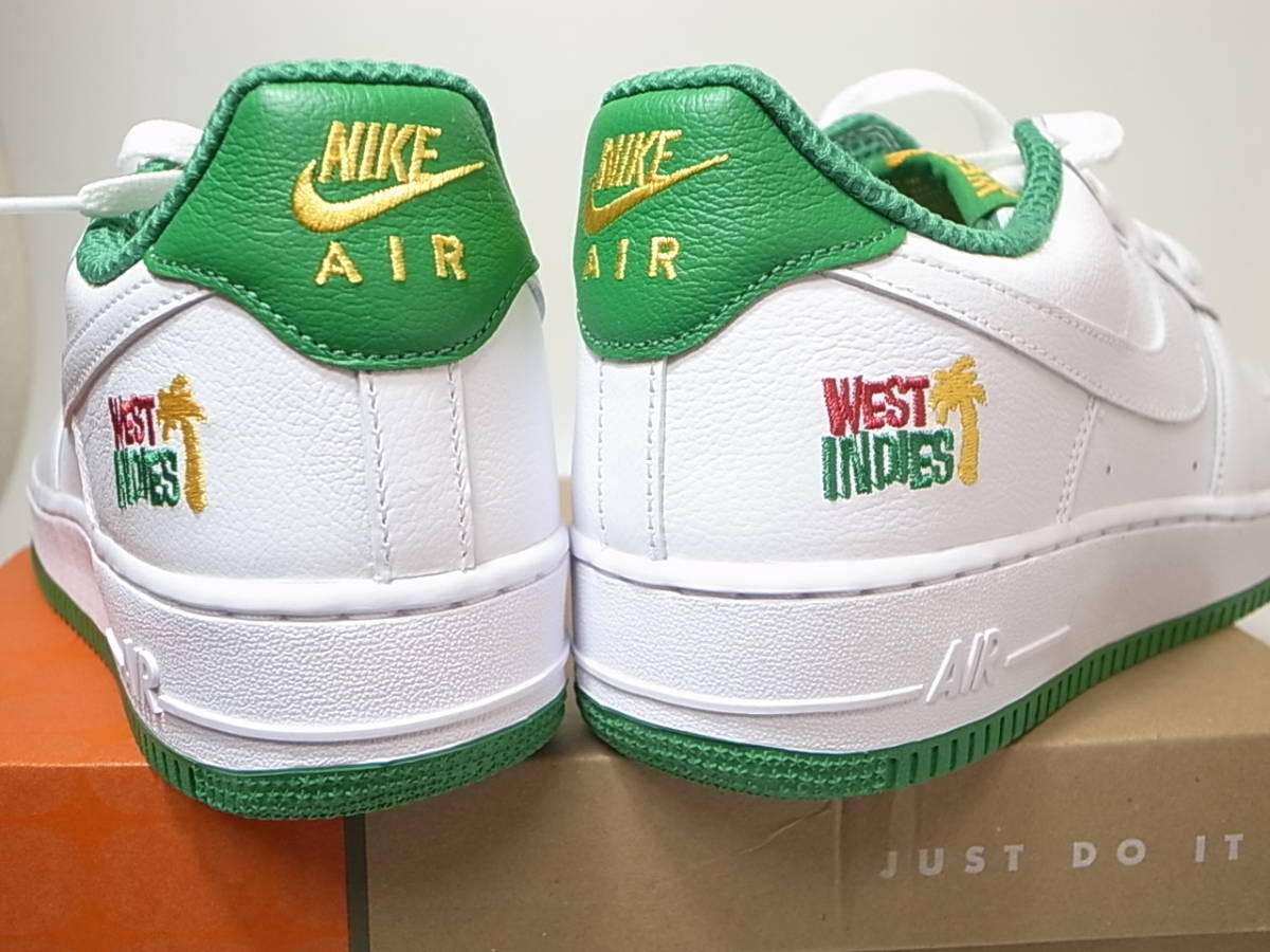 【送料無料 即決】NIKE AIR FORCE 1 LOW RETRO QS WEST INDIES 28cm US10新品 ウエストインディーズ復刻エアフォース1限定DX1156-100 白x緑