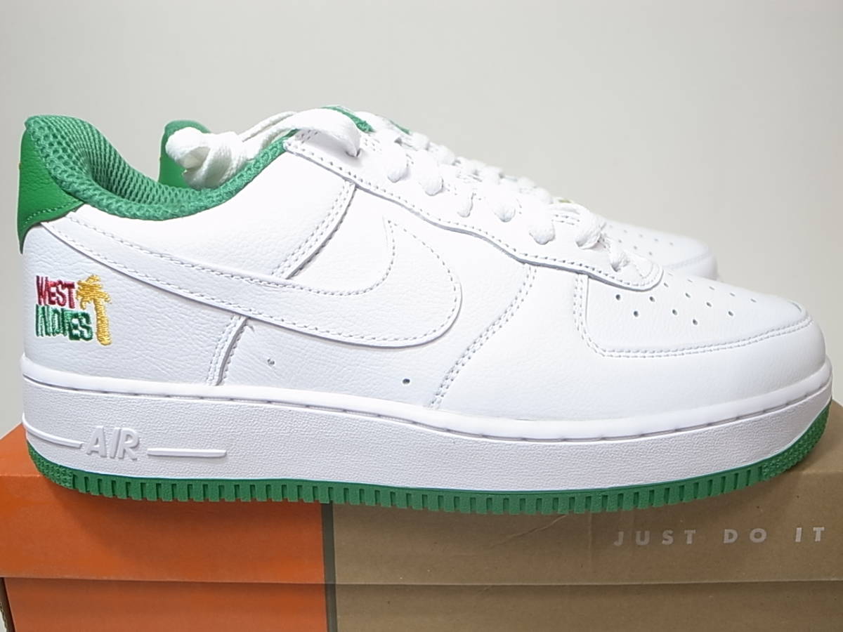 【送料無料 即決】NIKE AIR FORCE 1 LOW RETRO QS WEST INDIES 28.5cm US10.5新品ウエストインディーズ復刻エアフォース限定DX1156-100白緑