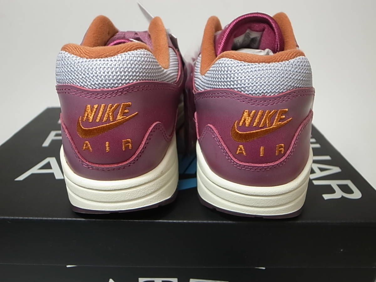 【送料無料 即決】PATTA x NIKE AIR MAX 1 /P NIGHT MAROON 29cm US11 新品 国内黒タグ付 パタ別注コラボ 限定 DO9549-001 ナイトマルーン_画像3