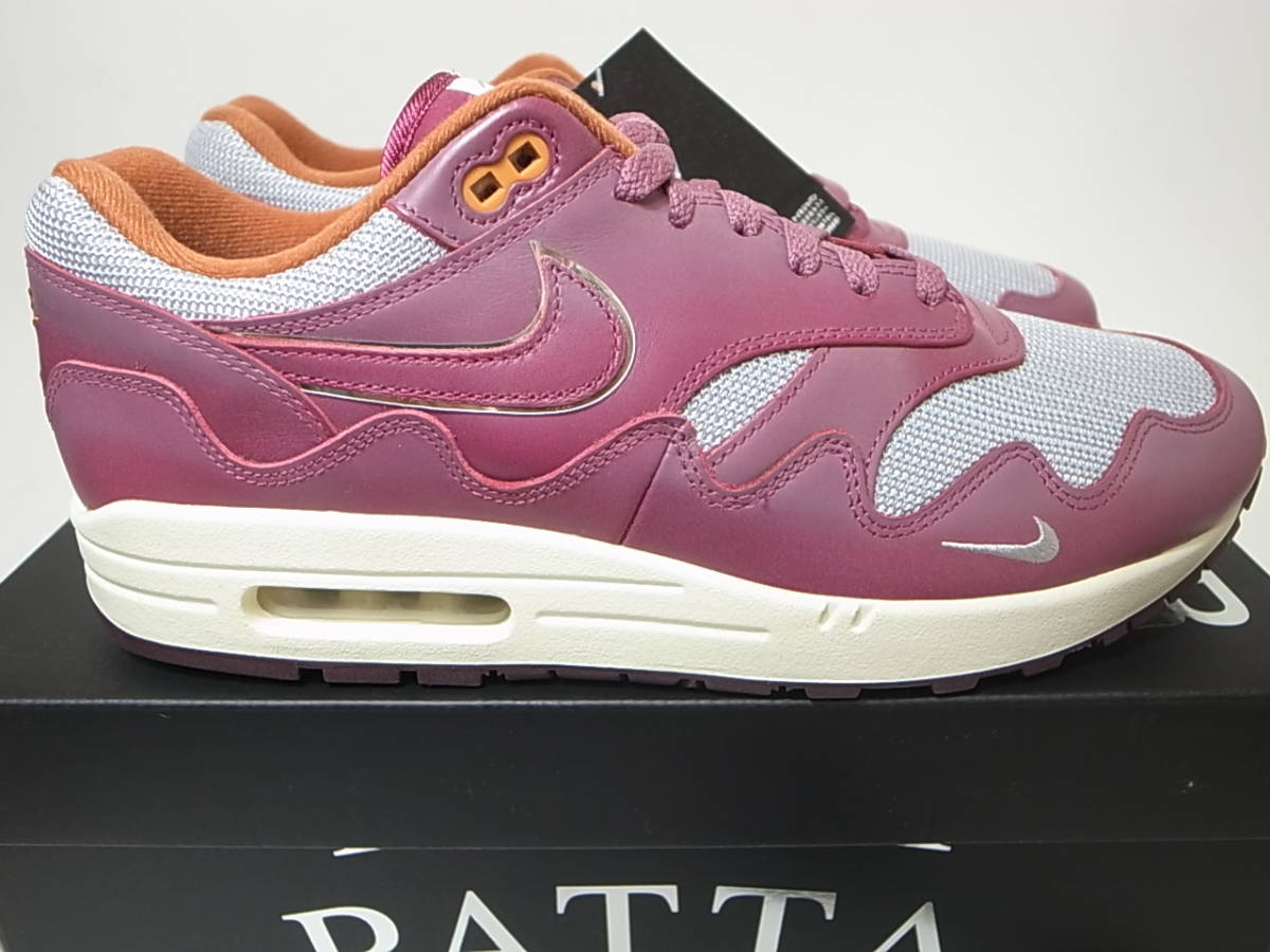 【送料無料 即決】PATTA x NIKE AIR MAX 1 /P NIGHT MAROON 29cm US11 新品 国内黒タグ付 パタ別注コラボ 限定 DO9549-001 ナイトマルーン