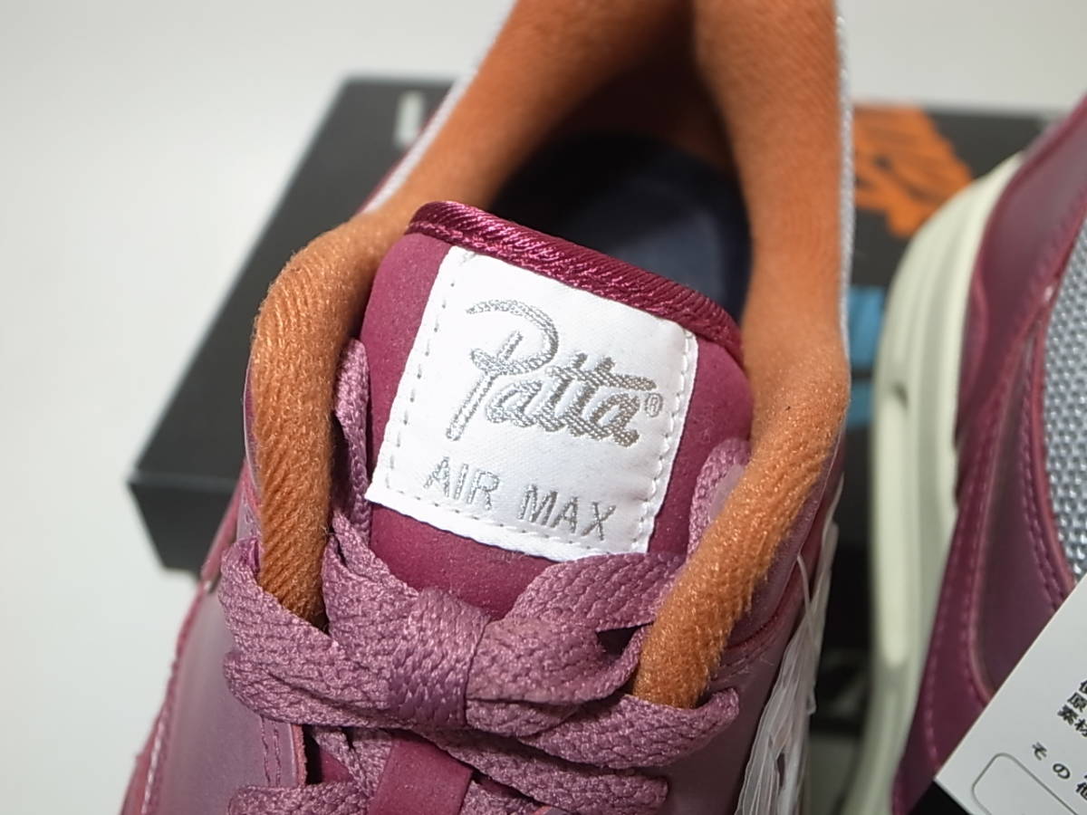 【送料無料 即決】PATTA x NIKE AIR MAX 1 /P NIGHT MAROON 29cm US11 新品 国内黒タグ付 パタ別注コラボ 限定 DO9549-001 ナイトマルーン