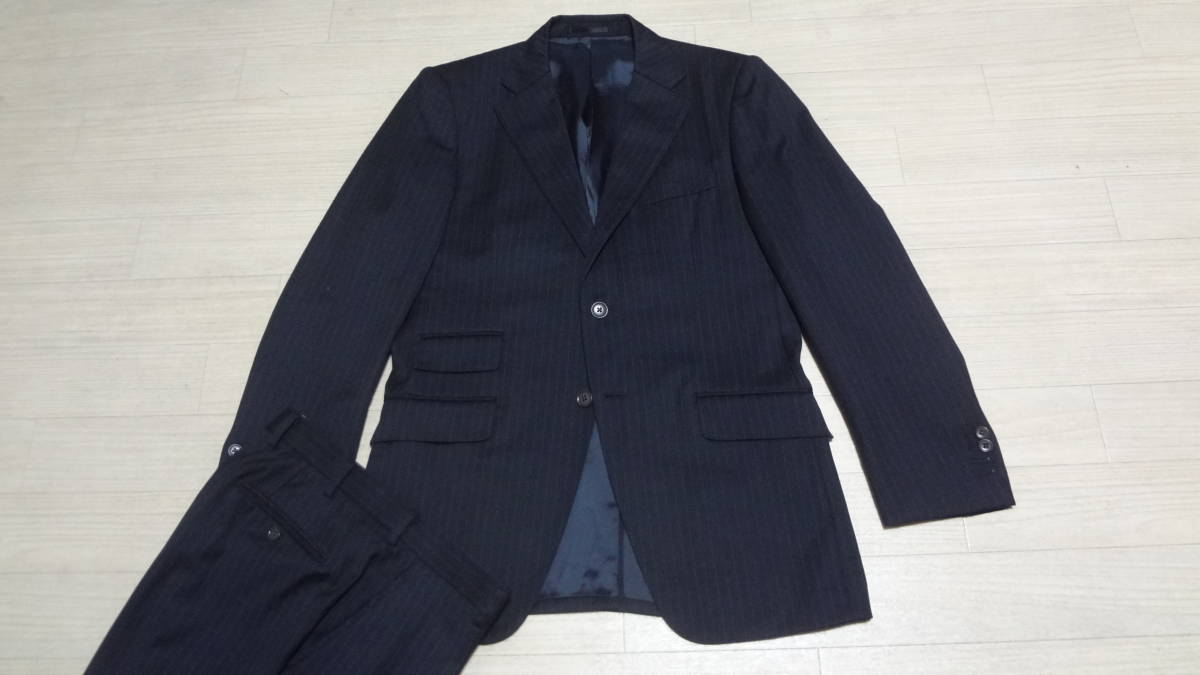 【送料無料/即納】 美品175cmW85cm★イタリア製REDA×INHALE+EXHALE★秋冬物★美シルエット★SUPER100'S★上質段返り3Bスーツ/黒濃グレー織ストライプ★レダ Lサイズ 【送料無料/即納】 美品175cmW85cm★イタリア製REDA×INHALE+EXHALE★秋冬物★美シルエット★SUPER100'S★上質段返り3Bスーツ/黒濃グレー織ストライプ★レダ Lサイズ
