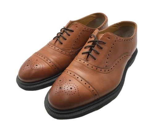 代引き人気 美品 ドクターマーチンDr.Martens メダリオン UK6 25cm ブラウン 革靴 茶色 ストレートチップUSED品 UK6 代引き人気 美品 ドクターマーチンDr.Martens メダリオン UK6 25cm ブラウン 革靴 茶色 ストレートチップUSED品 UK6