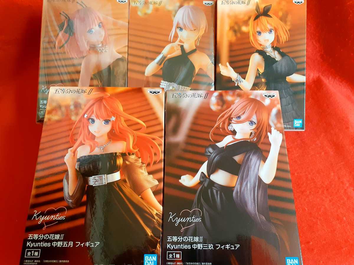五等分の花嫁∬ Kyunties 5種 中野一花 中野二乃 中野三玖 中野四葉