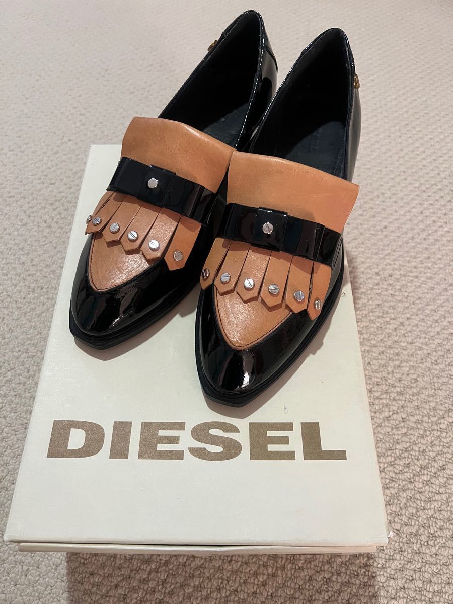 本日迄出品ラストSALE】DIESEL styleレザーローファー パンプス-