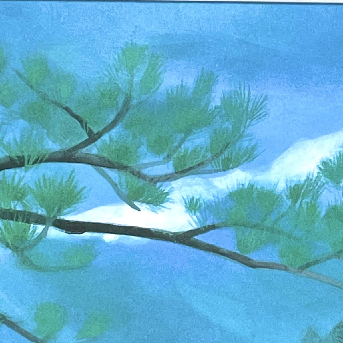 真作 東山魁夷 潮聲 岩絵の具方式 複製工芸画 版画 限定 昭和44年作 