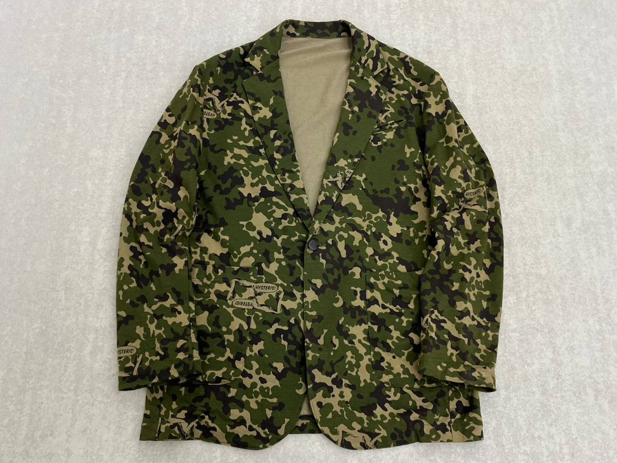 ヒステリックグラマー カモフラージュ柄シングルテーラードジャケット ...