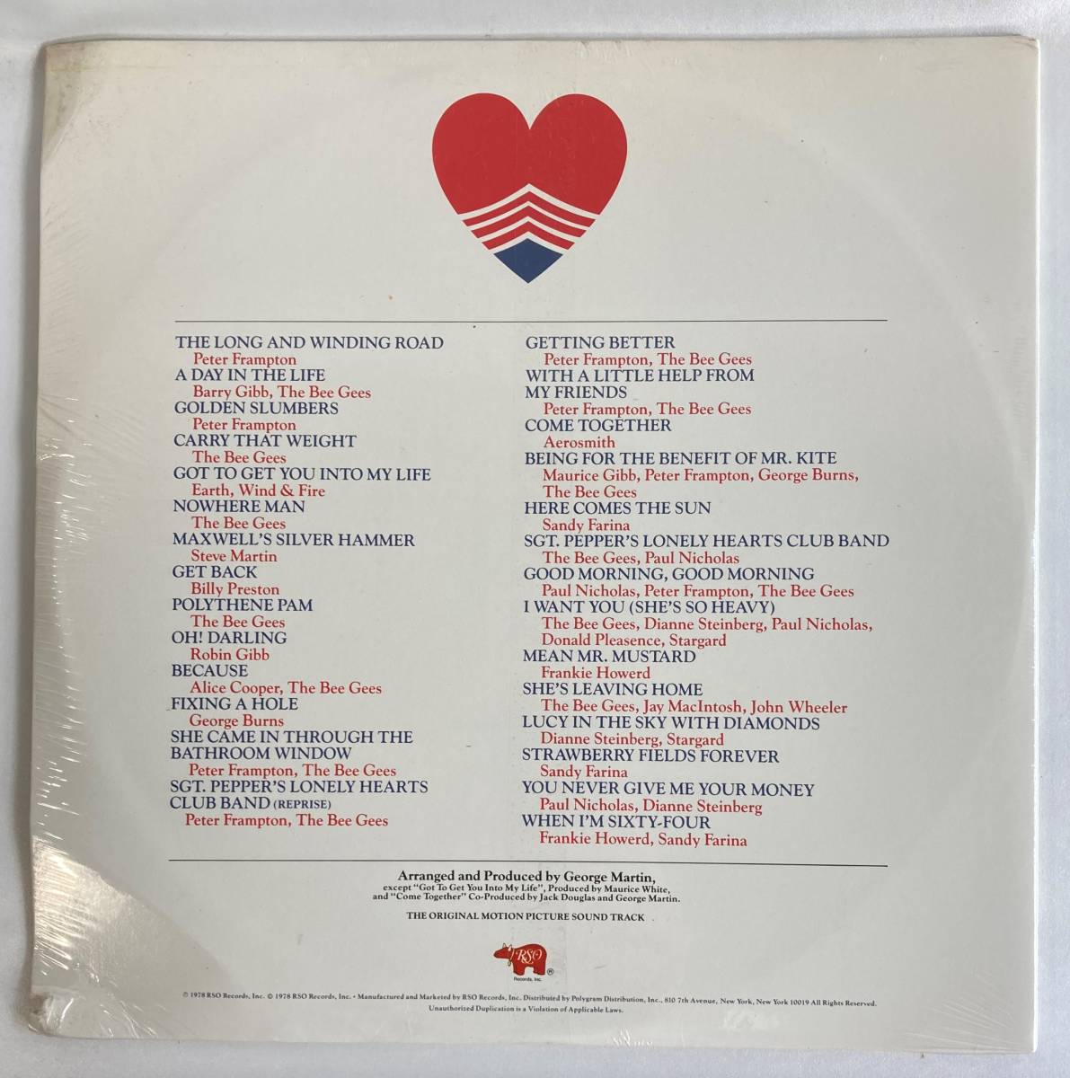 サージャント・ペッパー (1978) Sgt.Pepper's Lonely Hearts Club Band / 米盤LP 2枚組 RSO RS-4100 未開封 Cutout_画像2