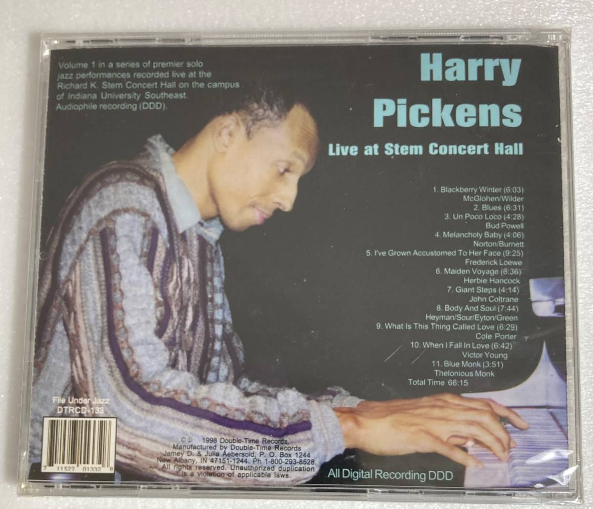 ハリー・ピッケンズ (Harry Pickens) / Live at Stem Concert Hall 米盤CD Double Time DTRCD-133 未開封_画像2