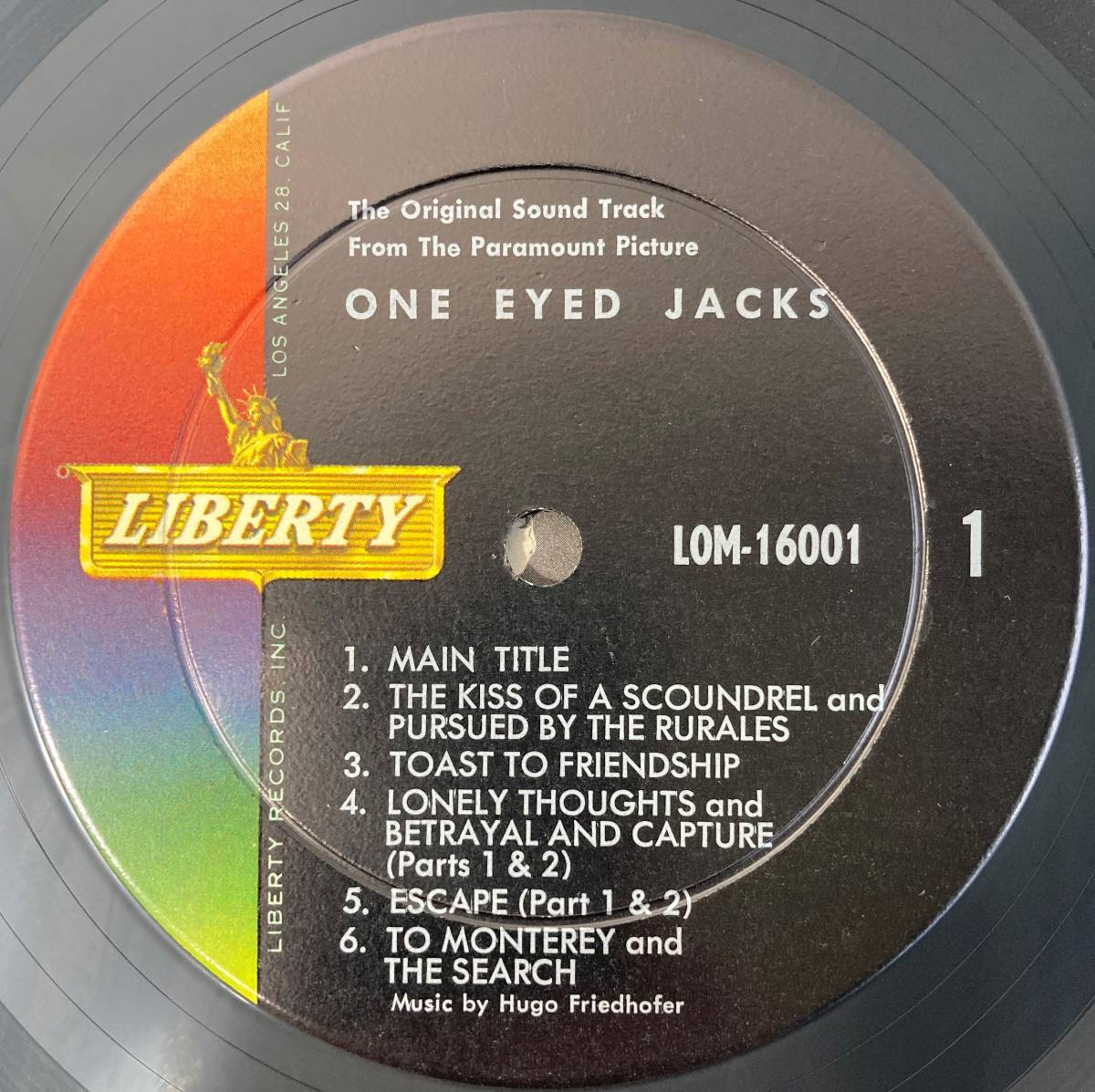 片目のジャック (1960) ヒューゴ・フリードホファー 米盤LP LOM 16001_画像4