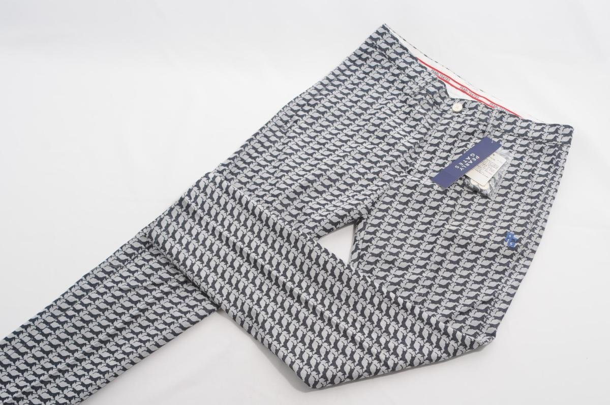 coco★新品★パーリーゲイツ★ロングパンツ★白×黒/馬千鳥柄★5(L)★053-7231007※レターパックプラス発送可★69138