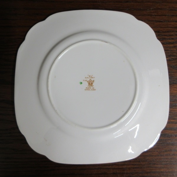 イギリス製 Salisbury China Co ケーキプレート プレート お皿 ディッシュ アンティーク雑貨 英国 plate 1532sb_画像4