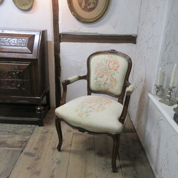 イギリス アンティーク 家具 サロンチェア アームチェア 椅子 イス 木製 英国 OTHERCHAIR 4994cz