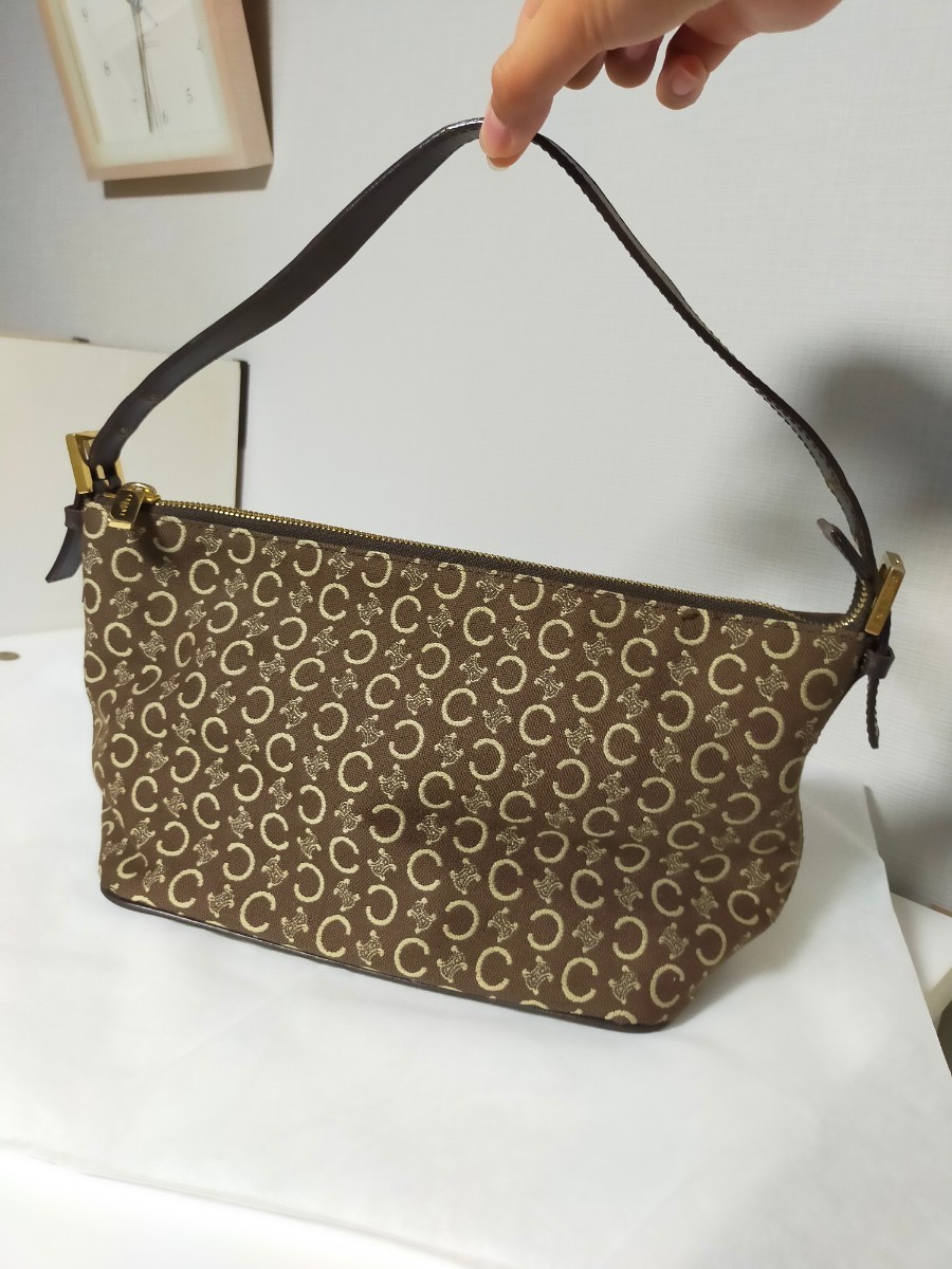 celine セリーヌ アクセサリーポーチ ミニバッグ ベージュ Cマカダム
