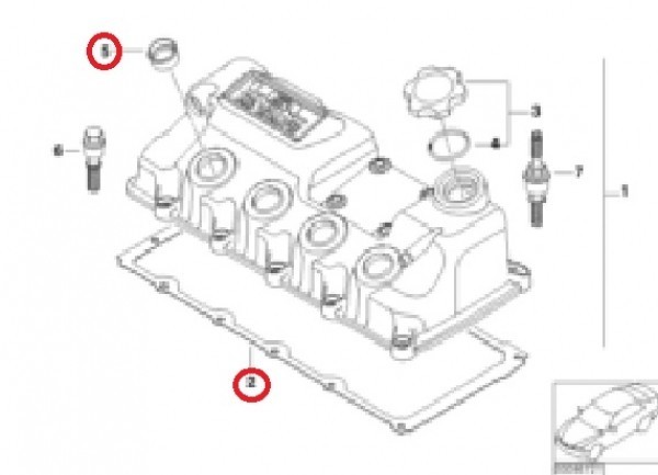 新品 BMW MINI タペットシールパッキンセット R50 52 53 11121485838_画像2