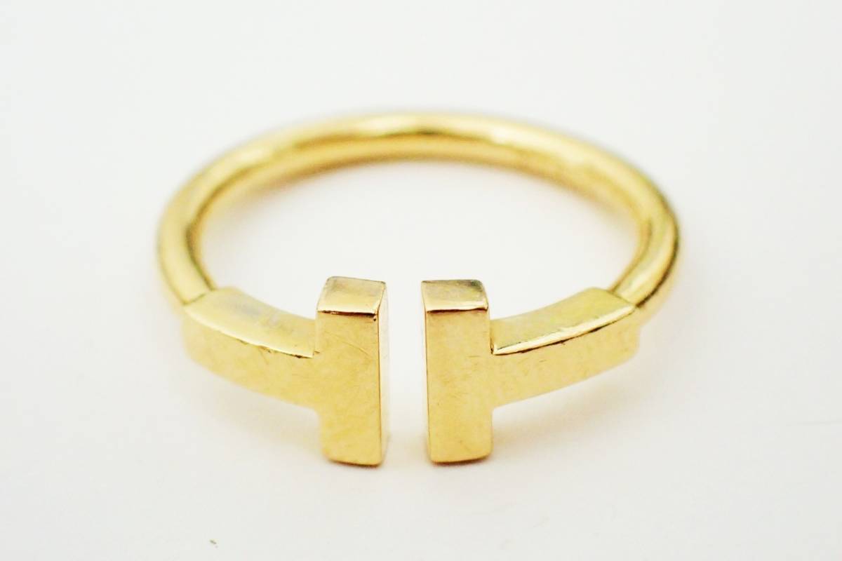 ティファニー リング 指輪 Tワイヤーゴールド K18 T&Co. AU750/6104