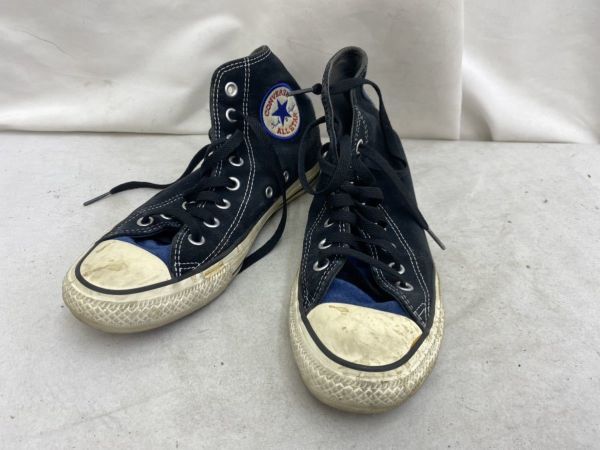 CONVERSE コンバース　レディース 25cm ブラック　ネイビー　× Cher ハイカットスニーカー　スウェード　1209000014621_画像1