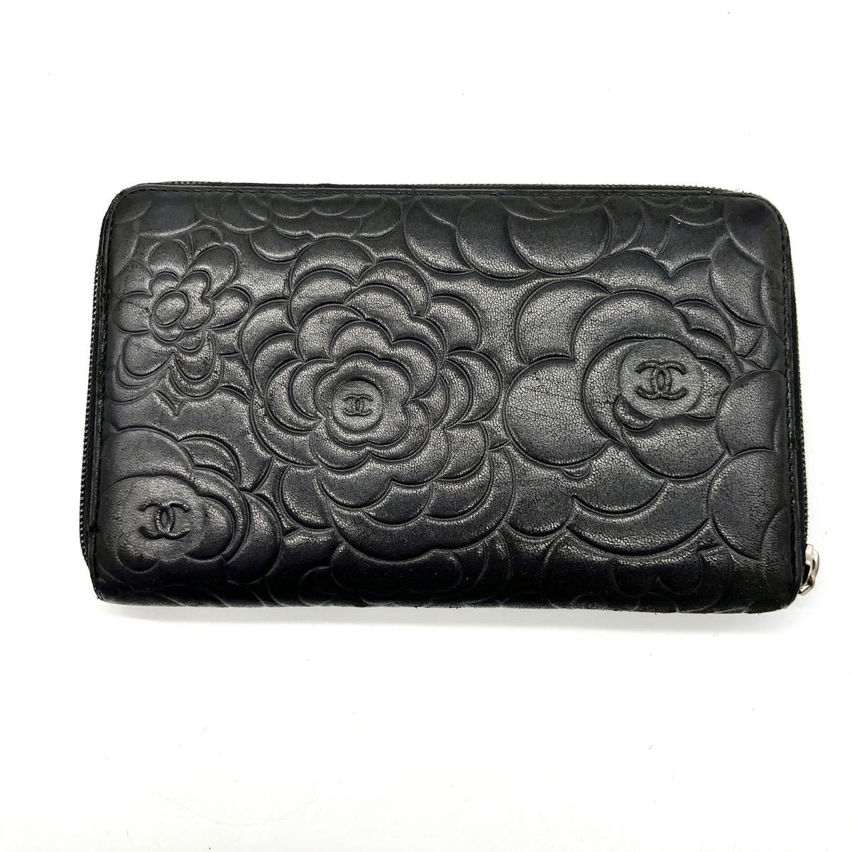 1円 【美品】 CHANEL シャネル オーガナイザー カメリア 長財布 ココ