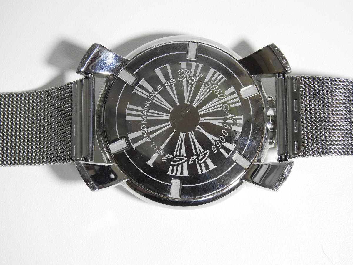 ガガミラノ マヌアーレ スリム 46ｍｍ GaGa MIRANO メンズ腕時計 正規 稼動 クオーツ 電池新品