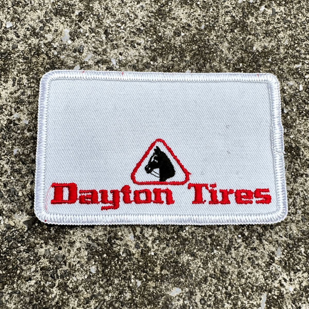 激レア ビンテージ Dayton Tires ワッペン デイトン タイヤ ハーレー ナックル ワーク トラック 重機 バイカー アウトロー 自転車 デニム