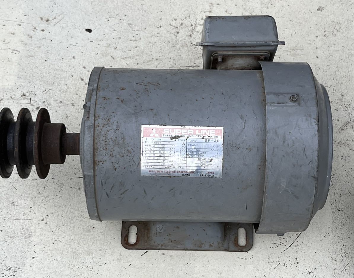 MITSUBISHI 三菱 SF-JR 4P 1.5kw三相誘導電動機 csm.fi.cr