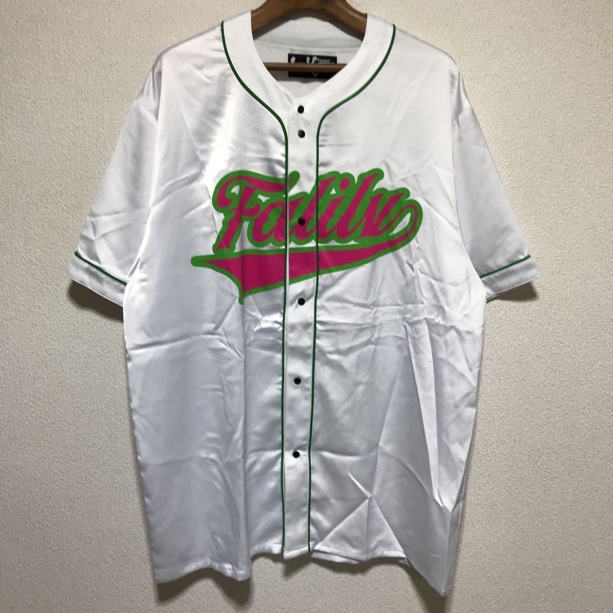 [即決古着]FEAR, AND LOATHING IN LAS VEGAS/BASEBALL SHIRTS/ベースボールシャツ/2021 SPRING GOODS/サテン生地/ホワイト/Mサイズの画像1