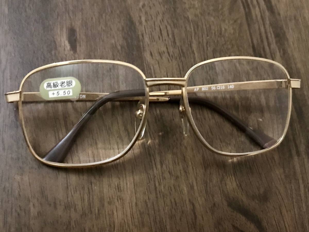 SUNSTON 高級老眼鏡 ＋４.５ おしゃれなゴールド 強度 在庫処分 他の度数もあります。4.5_画像3