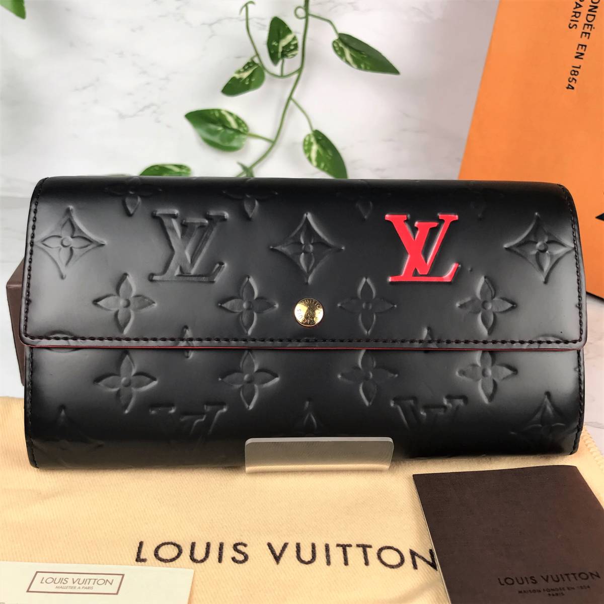 本物保証 1円~ 美品 レア LOUISVUITTON レッド×マットブラック
