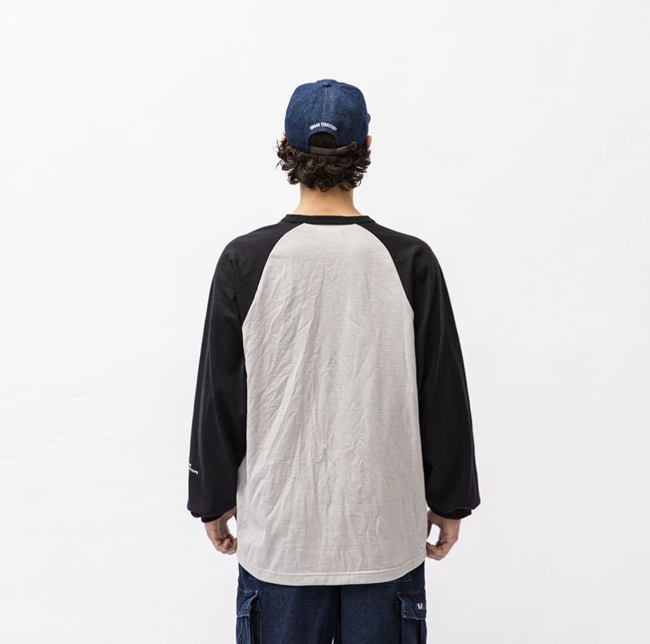 WTAPS 2022FW IAN RAGLAN GRAY BLACK XLサイズ ダブルタップス ラグラン グレー ブラック X-LARGE ロンT  TEE T-SHIRT