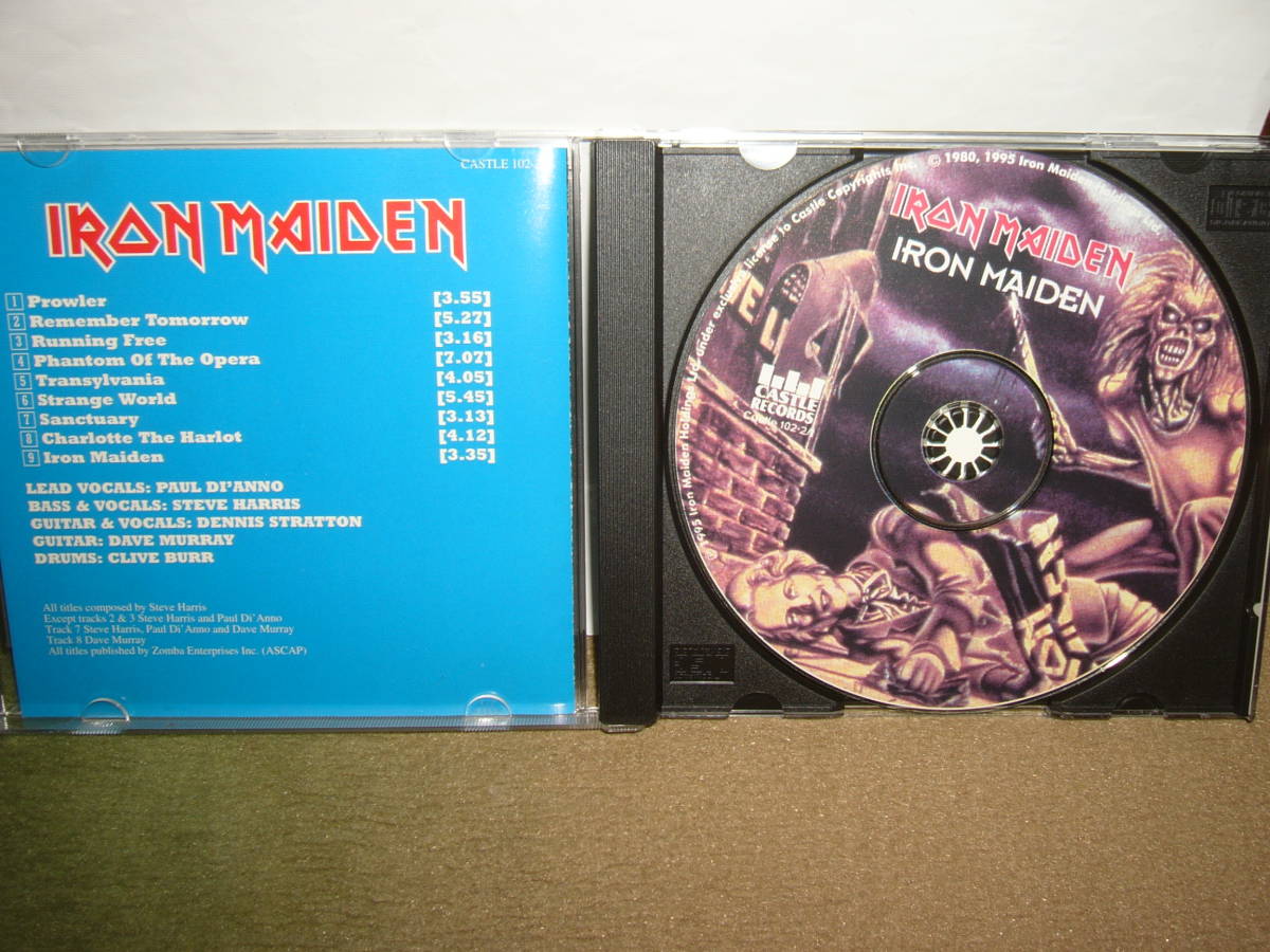 名手Dennis Stratton/故Clive Burr/Paul Dianno在籍時 衝撃の初期大傑作1st「Iron Maiden」米国仕様版　輸入盤中古。_画像2