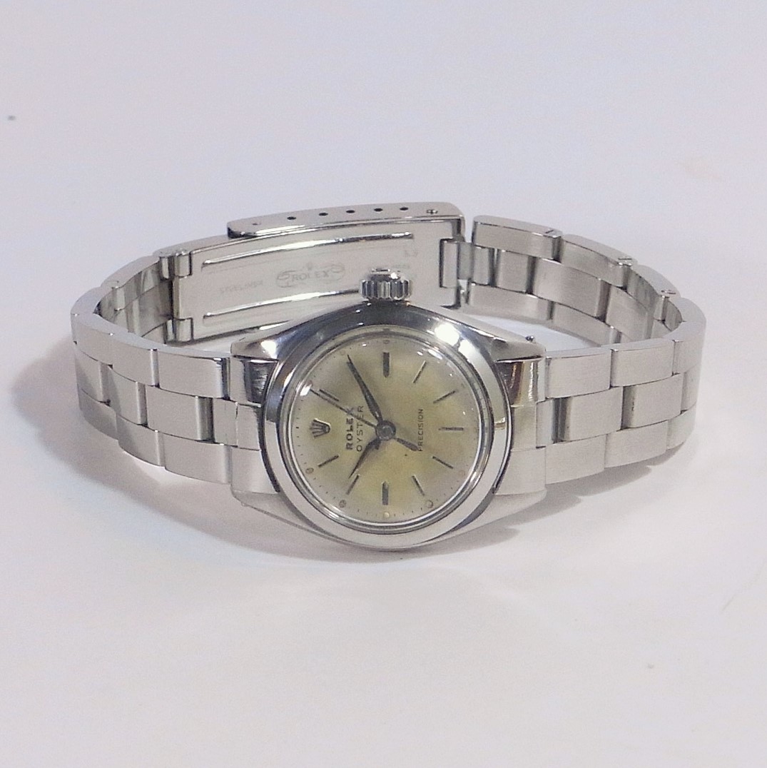 美品 稼働品 ROLEX OYSTER PRECISION ロレックス オイスター プレシジョン 手巻き ヴィンテージ 腕時計 レディース 純正ステンレスバンド