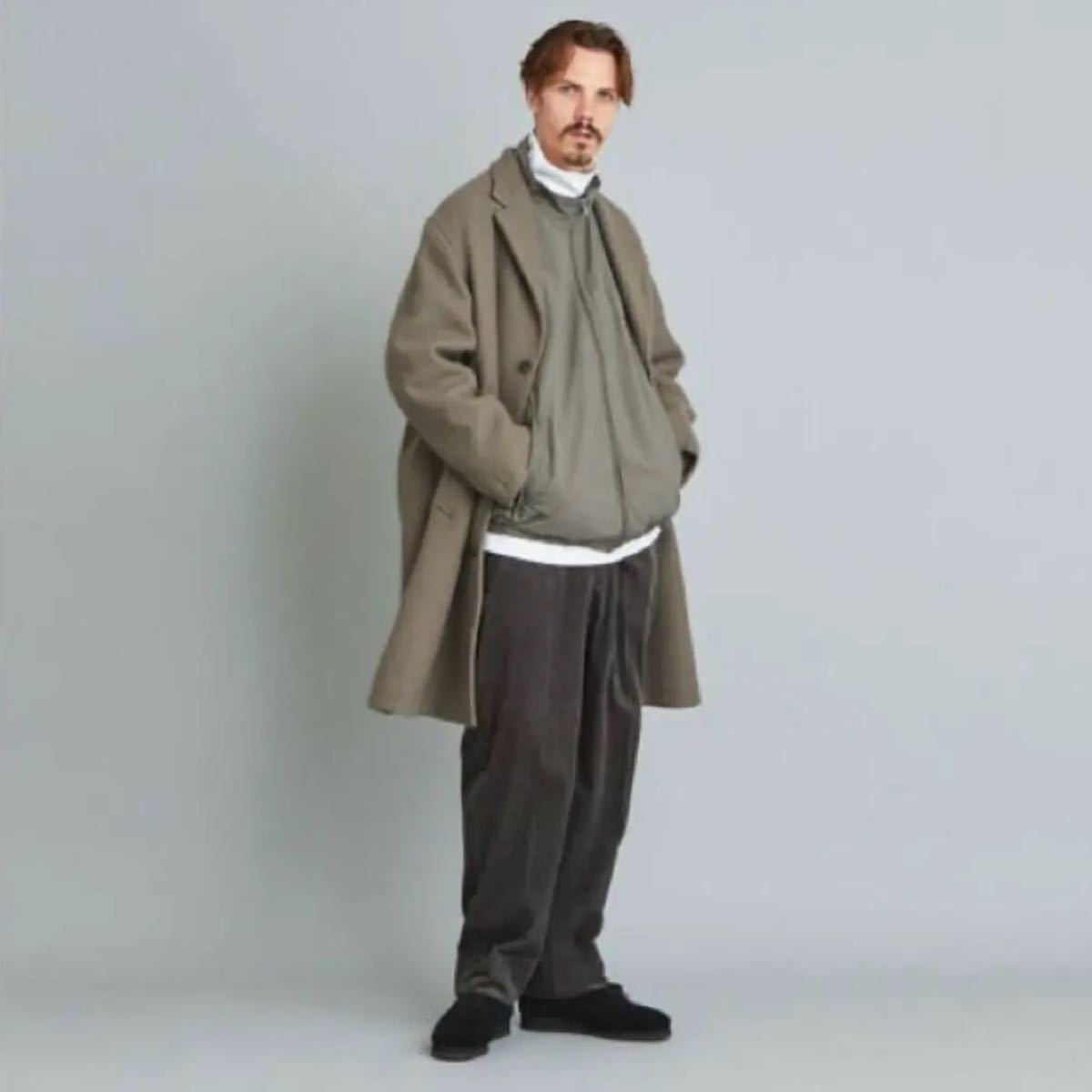 Steven Alan＞ 100S MELTON CHESTER COAT スティーブンアラン モカ L