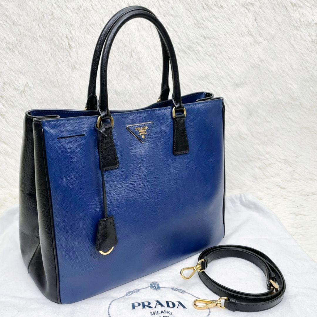 極美品 PRADA サフィアーノレザー 三角ゴールドロゴ キャメル k0082