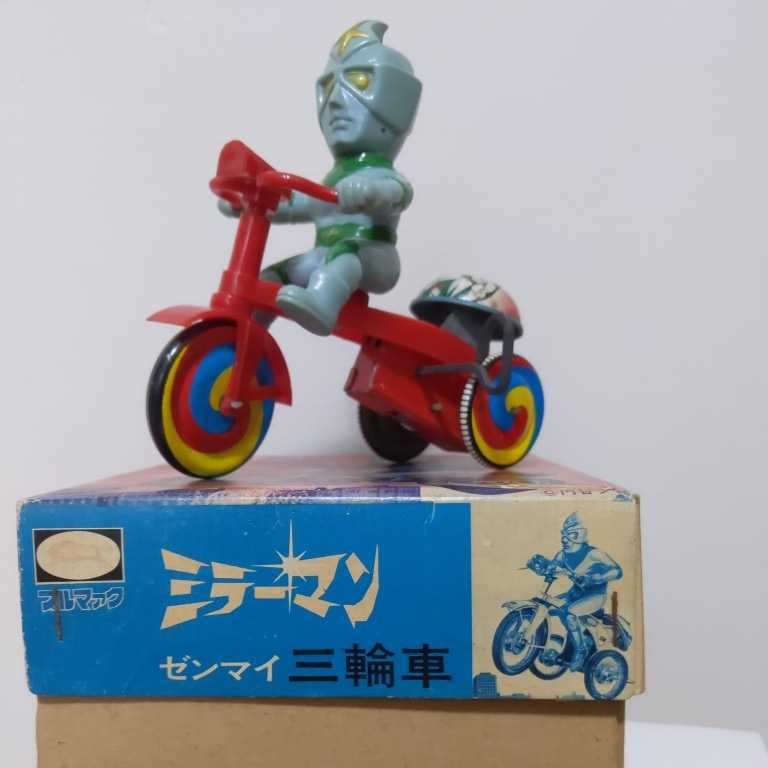ブルマァク ミラーマン 三輪車 当時物 昭和48年頃 箱付き 円谷 ブルマァク ミラーマン 三輪車 当時物 昭和48年頃 箱付き 円谷