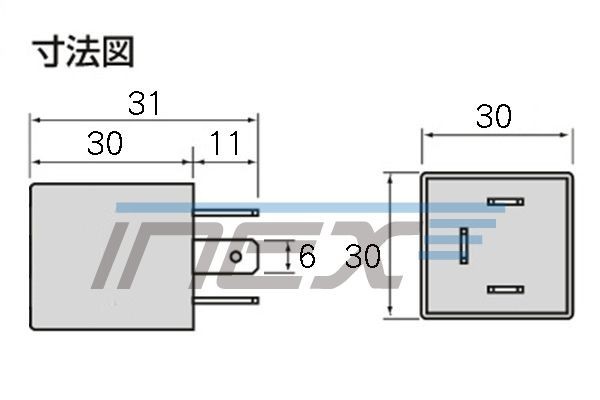 EL52/54 サイノス [H7.9-H11.12] ハイフラ防止ICウインカーリレー 3ピンタイプ 3pin IC01_画像2