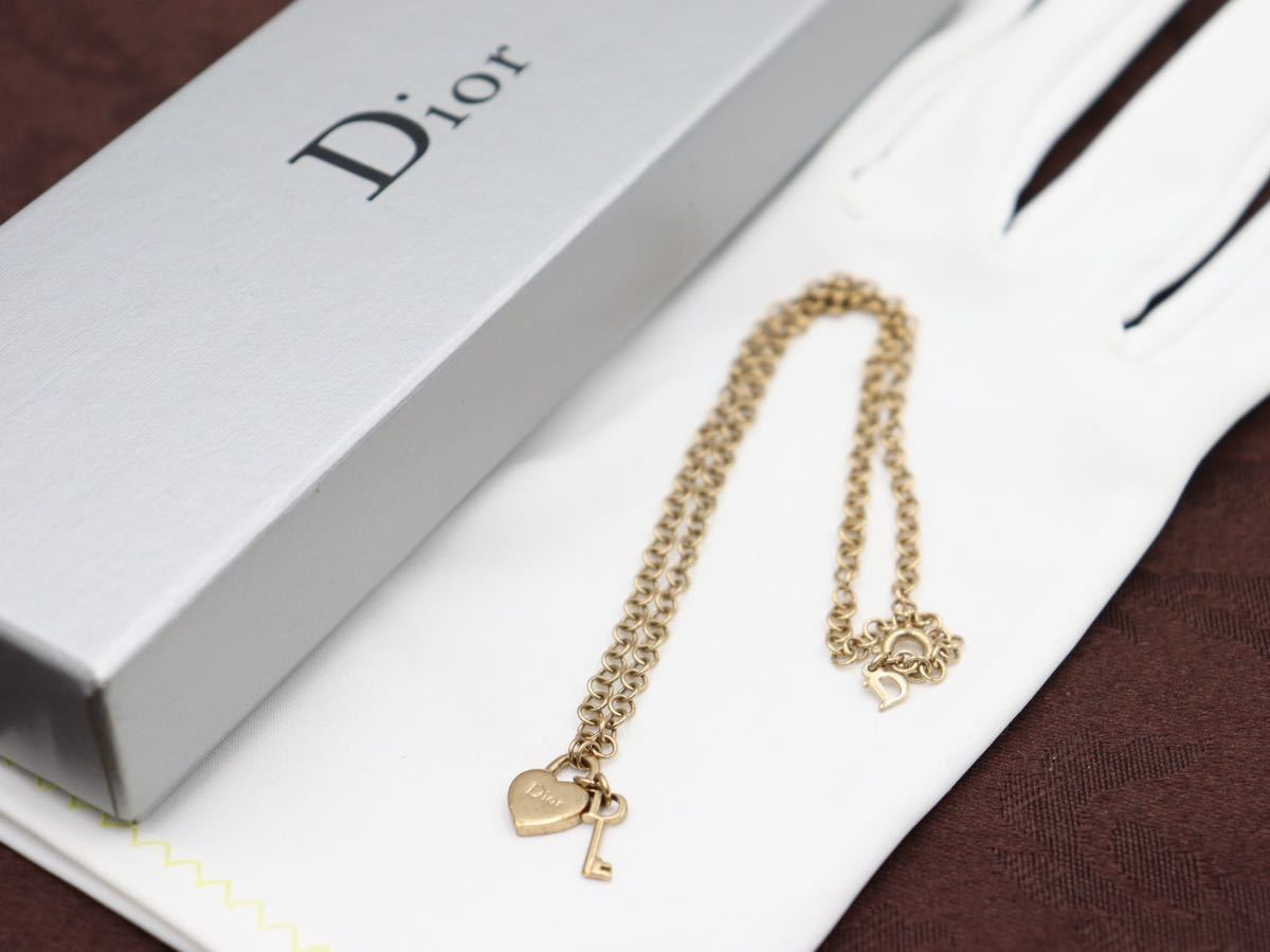 残りわずか】 ロゴ ネックレス Dior 【希少】ハートキーChristian
