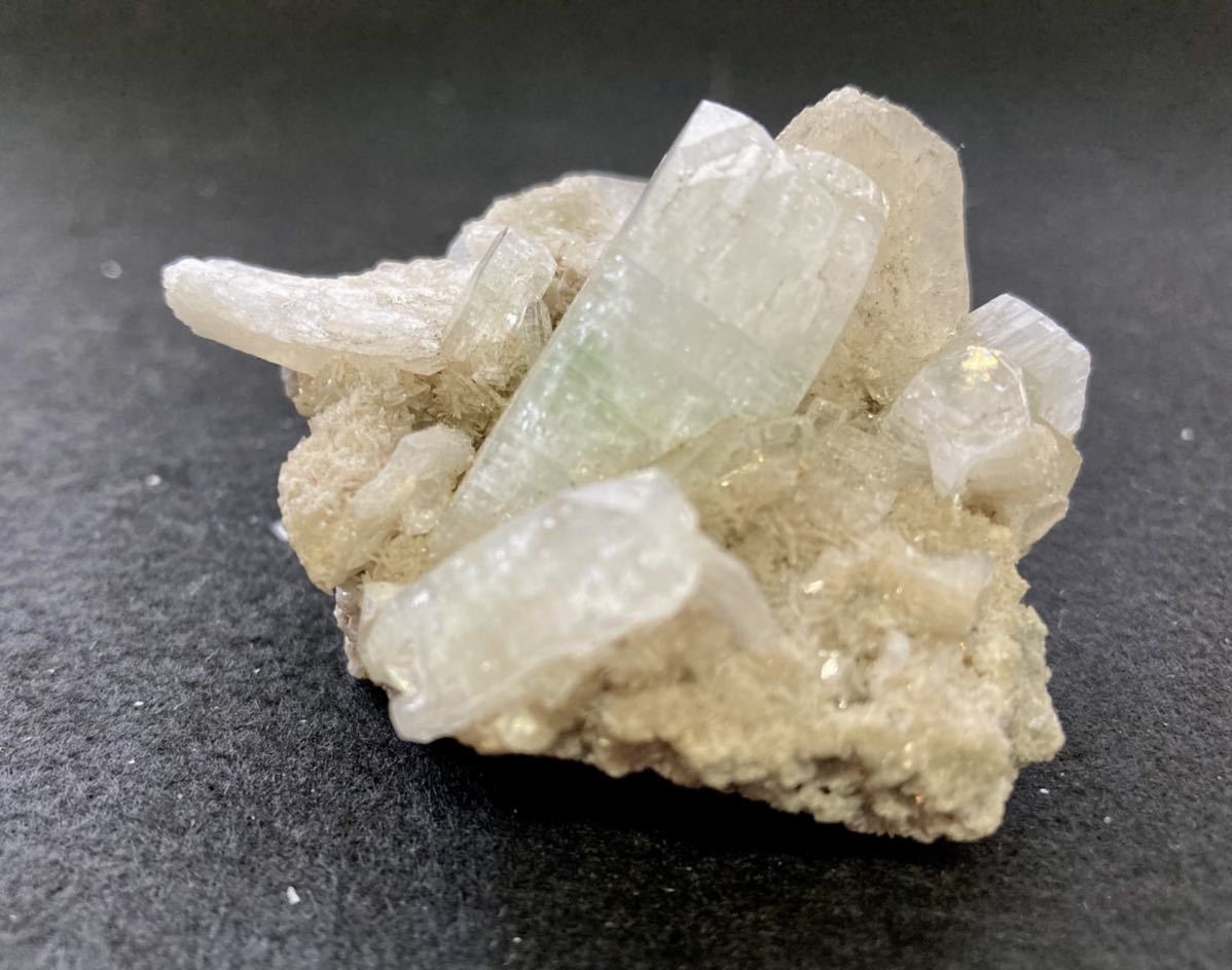 アポフィライト　南インド　45g 水晶原石 クローライト　鉱物標本_画像2