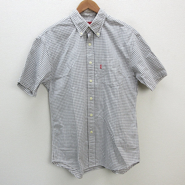 S ■ Levi's/Levi's Red Tab Gingham Check Pattern с коротким рубашкой BD [XL] Hoshiro/Mens/106 [Используется]