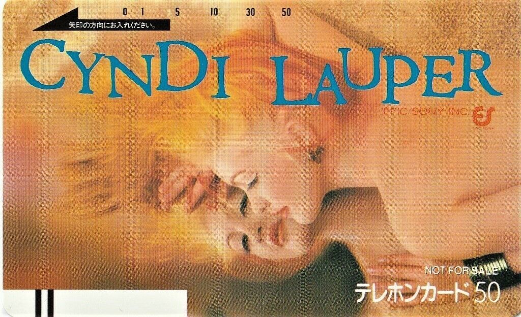 Cyndi Lauper　シンディ・ローパー　TRUE COLORS　1986年 非売品 テレホンカード_画像1